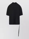 Rick Owens Drkshdw Drkshdw By Rick Owens Relaxed Fit Black Cotton T-shirt With Crew Neckline In Black