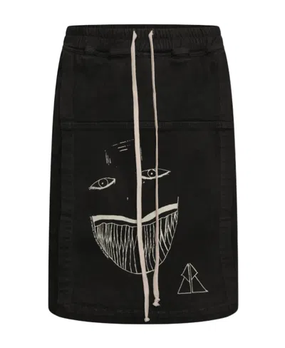 Rick Owens Drkshdw Toothface Shorts In Black