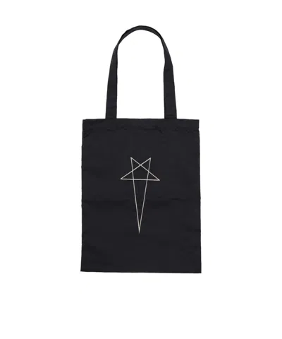 Rick Owens Drkshdw Top Handle Tote Bag In White
