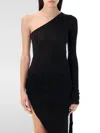 Rick Owens Drkshdw Asymmetrical Black Ziggy Top In Schwarz