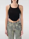 Rick Owens Drkshdw Basic Vintage-effect Tank Top With Strap In Schwarz