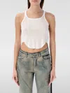 Rick Owens Drkshdw Drkshdw By Rick Owens Cropped Tank Top In White