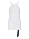 Rick Owens Drkshdw Sleeveless Racerback Top Asymmetric Hem In White