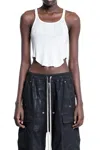 Rick Owens Drkshdw Sleeveless Vest In White