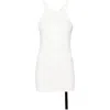 Rick Owens Drkshdw Sleeveless Racerback Top Asymmetric Hem In White