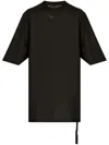 Rick Owens Drkshdw 'jumbo' Black Crewneck T-shirt With Oversized Band In Cotton Man In Black