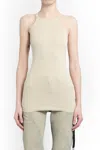 Rick Owens Drkshdw Halterneck Cotton Tank Top In Grey