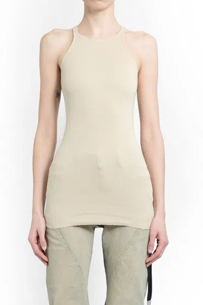 Rick Owens Drkshdw Halterneck Cotton Tank Top In Grey