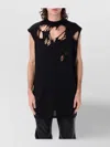 Rick Owens Drkshdw Torn Sleeveless T-shirt In Black