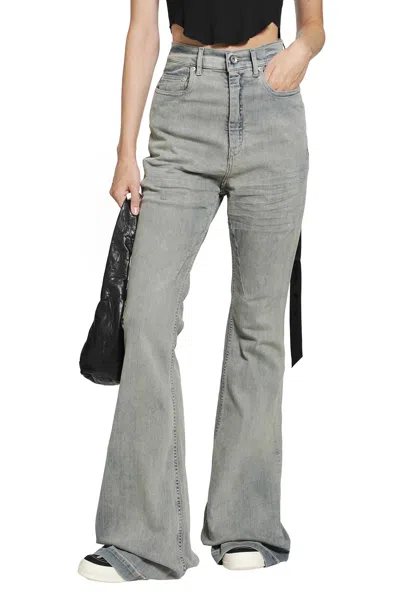 Rick Owens Drkshdw Tower Bolan Bootcut In Blue