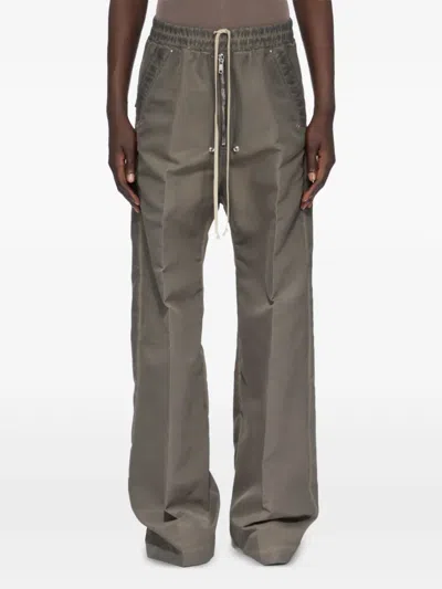 Rick Owens Drkshdw Tower Geth Belas Drawstring Wide-leg Trousers In Gray