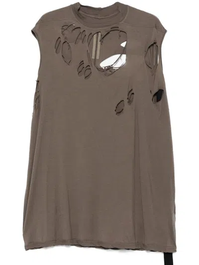 Rick Owens Drkshdw Trap T-shirt In Brown