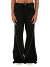 Rick Owens Drkshdw Bolan Banana Jeans With Zip Detail In Black