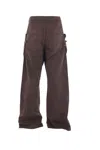 Rick Owens Drkshdw Multi-pocket Cotton Jeans In Brown