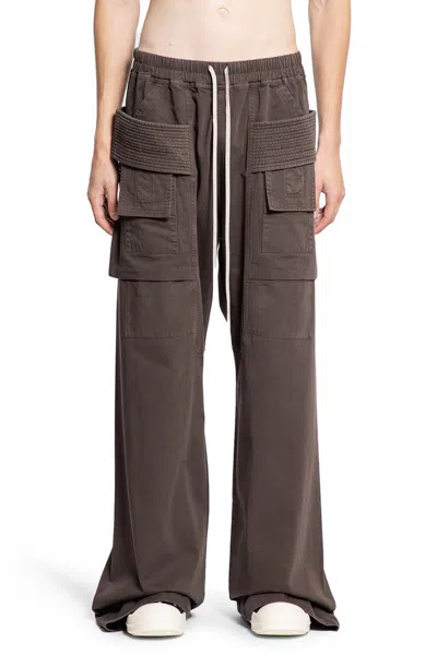 Rick Owens Drkshdw Drawstring Casual Pants In Brown