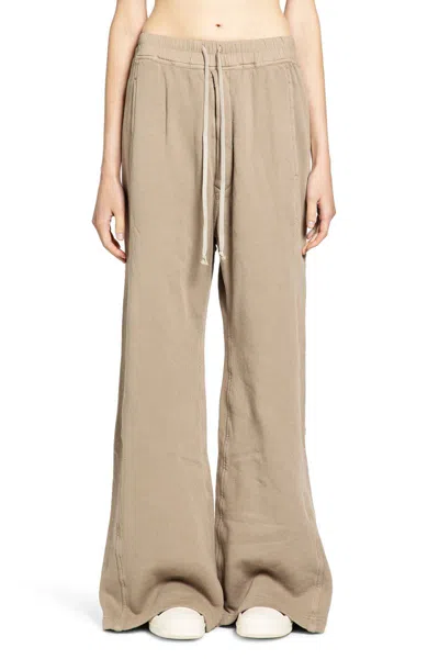 Rick Owens Drkshdw Womens Dirty Pearl Pusher Straight-leg Cotton-jersey Jogging Bottoms Xs In Brown