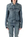 Rick Owens Drkshdw Classic Denim Trucker Jacket With Structured Silhouette