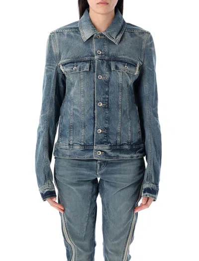 Rick Owens Drkshdw Trucker In Blue