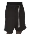 Rick Owens Drkshdw Trucker Drop-crotch Track Shorts In Black