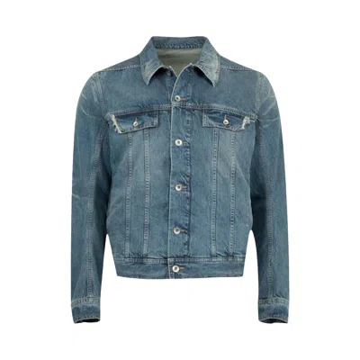 Pre-owned Rick Owens Drkshdw Trucker Jacket 'washed Indigo' | Blue | Men's Size L
