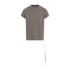 Rick Owens Drkshdw Drkshdw By Rick Owens Elongated Hem Grey Cotton T-shirt With Avant-garde Detail In Grey