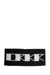 Rick Owens Drkshdw Logo Headband In Black&white