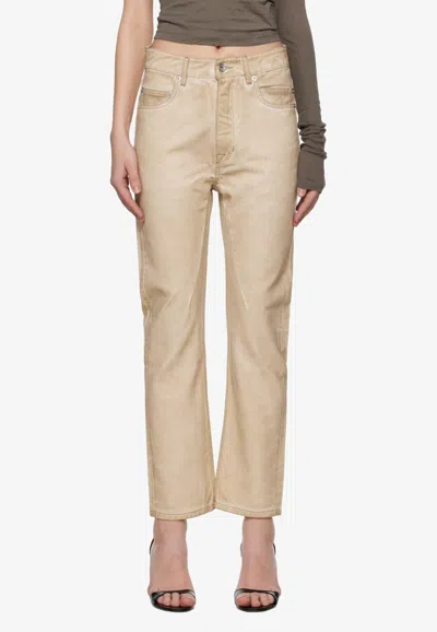Rick Owens Drkshdw Beige Hollywood Vdd Jeans In Neutral