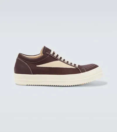 Rick Owens Drkshdw Vintage Denim Sneakers In Brown