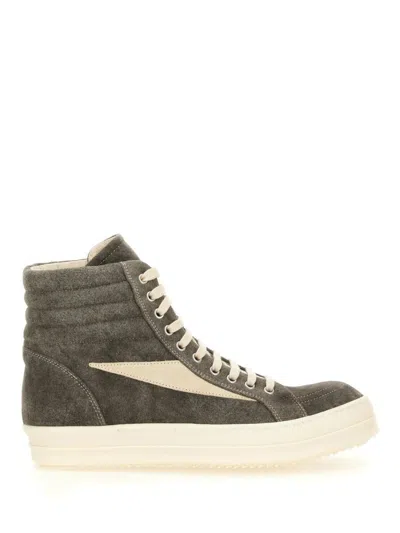 Rick Owens Drkshdw Vintage High Sneaker In Beige