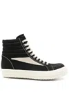Rick Owens Drkshdw Drkshdw By Rick Owens High-top Sneakers With Calf Leather Accents In Black