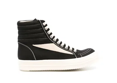 Pre-owned Rick Owens Drkshdw Vintage High (women's) Sneakers In Black/milk