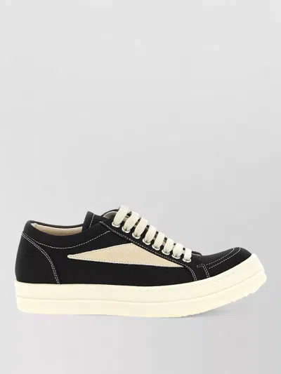 Rick Owens Drkshdw Vintage Lace Up Low Top Sneakers In Black