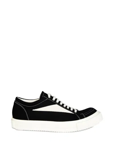 Rick Owens Drkshdw Temple Vintage Denim Sneakers In Black