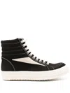 Rick Owens Drkshdw Canvas High-top Sneakers In Black