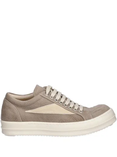 Rick Owens Drkshdw Vintage Sneaks Brushed-effect Sneakers In Brown