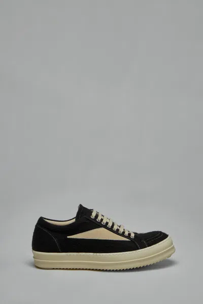 Rick Owens Drkshdw Vintage Sneaks Woven Shoes In Black