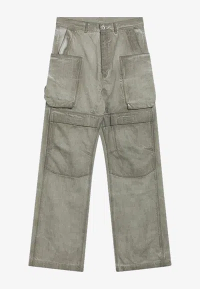 Rick Owens Drkshdw Vintage-effect Cargo Pants In Sand