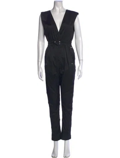 Pre-owned Rick Owens Drkshdw V-neck Jumpsuit In Black