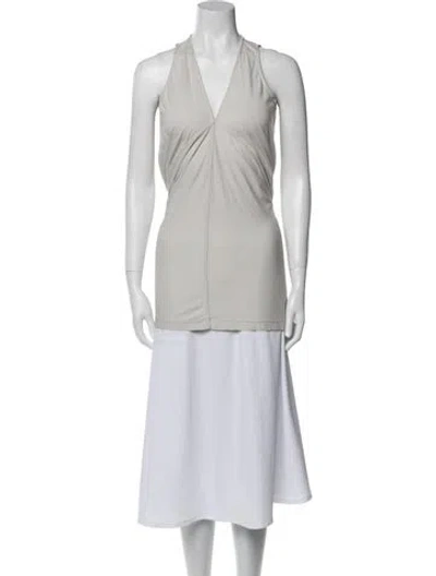 Pre-owned Rick Owens Drkshdw V-neck Sleeveless Tunic In Neutral