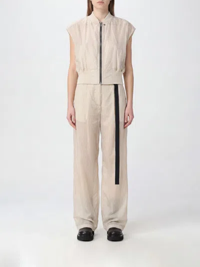 Rick Owens Drkshdw Waistcoat Woman Color Beige In Neutral