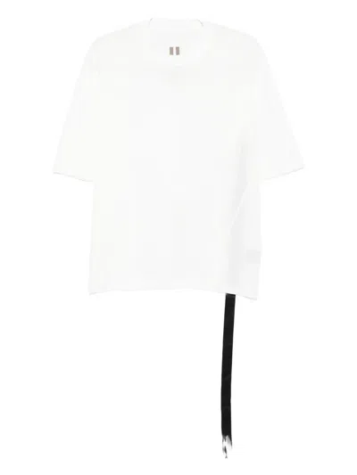 Rick Owens Drkshdw Walrus Asymmetrical-hem Organic-cotton T-shirt In Gold