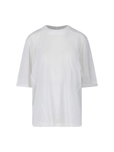 Rick Owens Drkshdw 'walrus' T-shirt In White