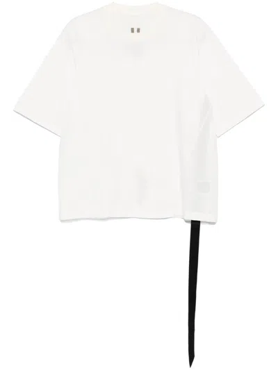 Rick Owens Walrus Paneled Cotton-jersey T-shirt In White