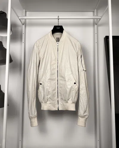 Pre-owned Rick Owens Drkshdw Waxed Canvas Bomber Jacket In Multi