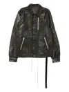 Rick Owens Drkshdw Whiskering-print Jacket In Black