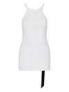 Rick Owens Drkshdw Sleeveless Racerback Top Asymmetric Hem In White