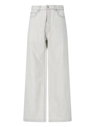 Rick Owens Drkshdw Wide Jeans In White