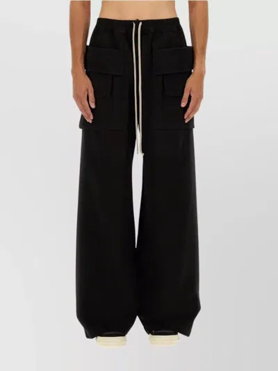RICK OWENS DRKSHDW WIDE LEG CARGO POCKETS TROUSERS