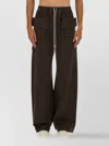 Rick Owens Drkshdw Wide Leg Cargo Trousers Full Length In Black