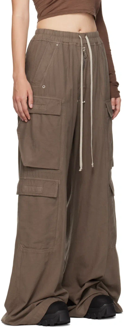 Rick Owens Drkshdw Wide-leg Casual Pants In Brown